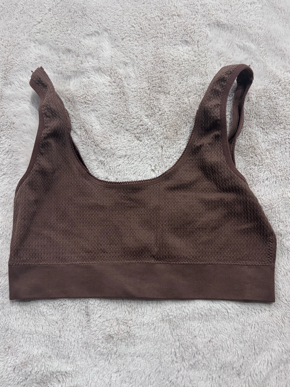 Jessica Simpson Chocolate Brown Seamless Scoop Bralette